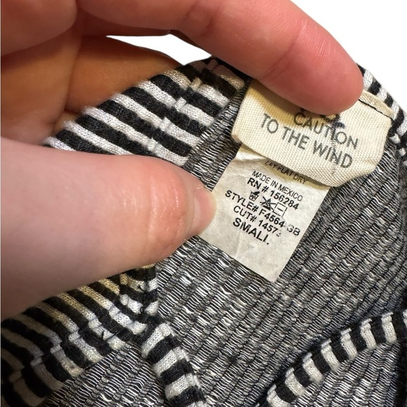 Caution To The Wind Black and White Jumpsuit with Wide-Leg Design Small - Picture 5 of 5